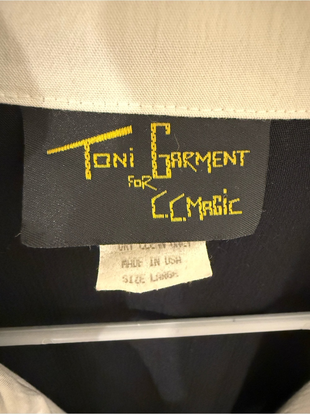 Vintage Toni Garment for Classic Black Cream Contrast Blazer Jacket Large - Picture 3 of 5